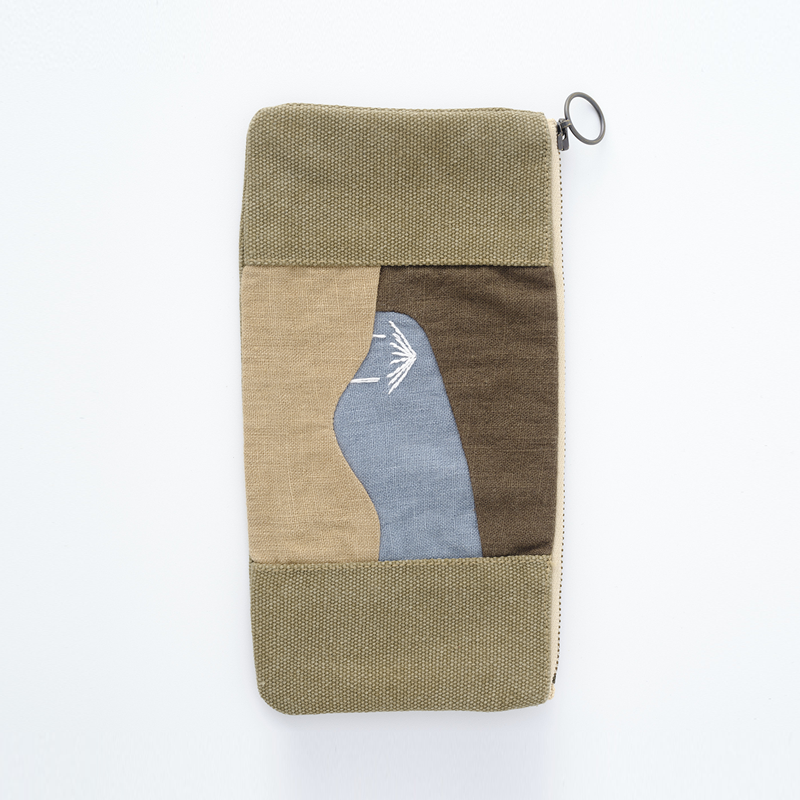 Teto Reve thorn narrative, retro design sense canvas pencil case, high sense relaxation small bag, four mountains of Nantong