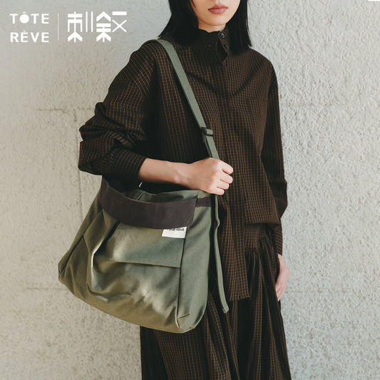 Teto Reve thorn narrative, temperament retro slack messenger bag designer canvas bag commute leisure