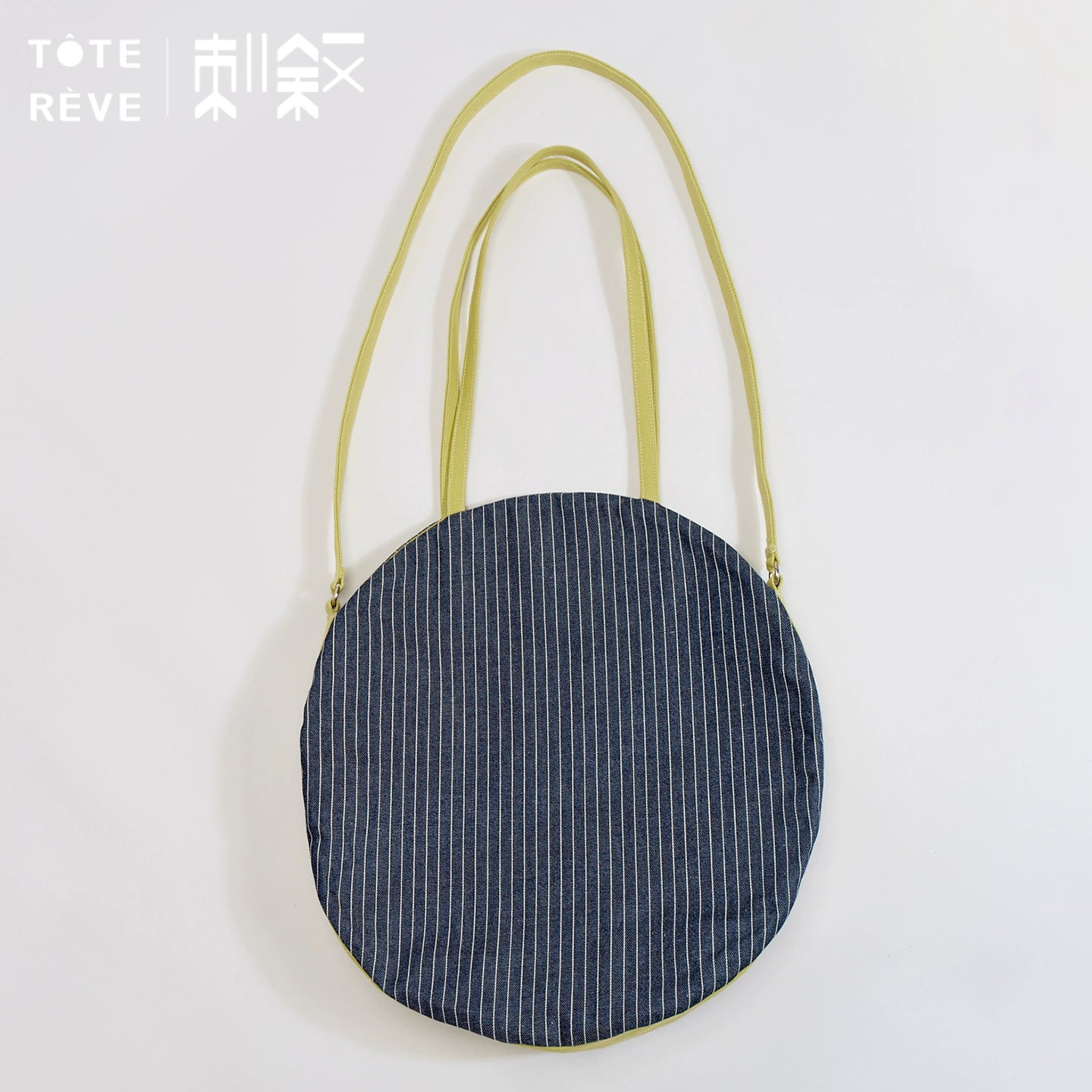 Teto Reve Circular Striped Vintage Tote Bag Designer Relaxed Classic Canvas Bag