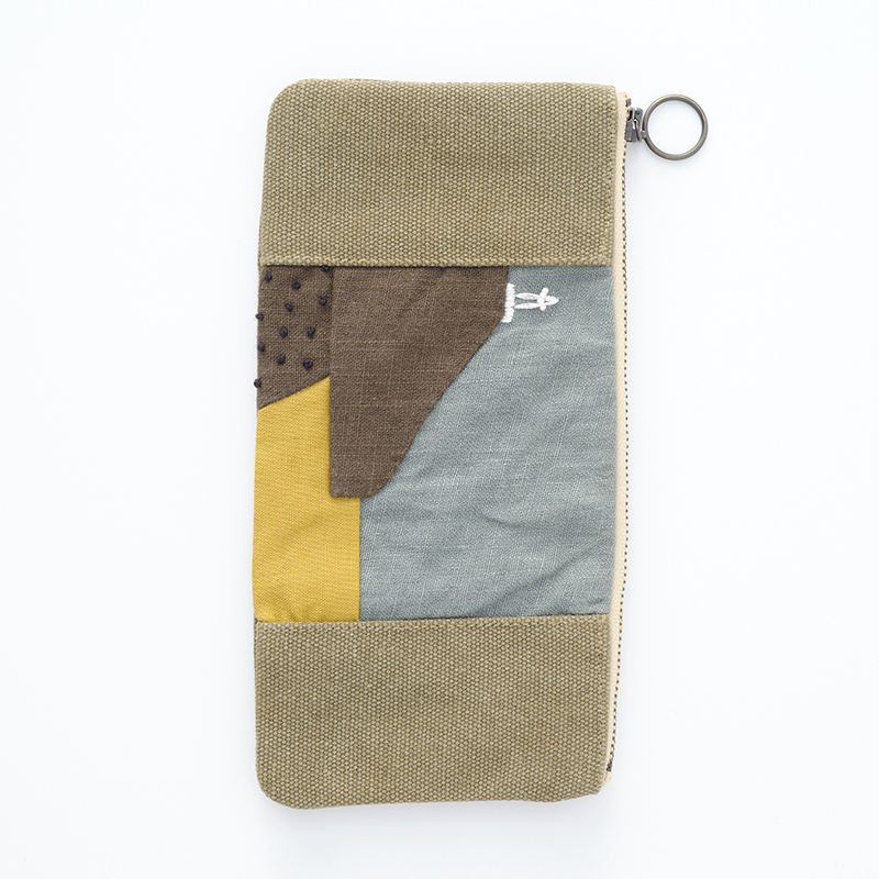 Teto Reve thorn narrative, retro design sense canvas pencil case, high sense relaxation small bag, four mountains of Nantong