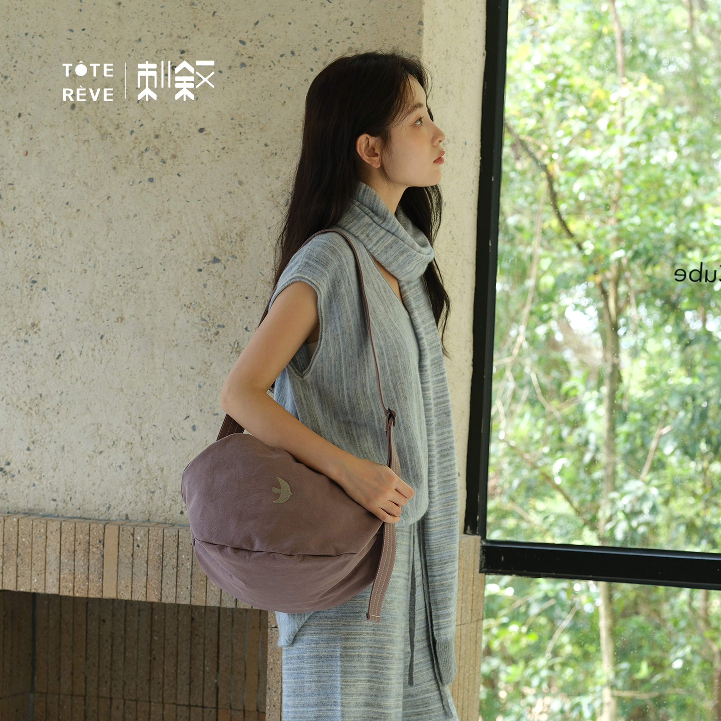 Teto Reve Thorn, Casual Crossbody Shoulder Canvas Bag Commuter Premium Simple Spherical Bag