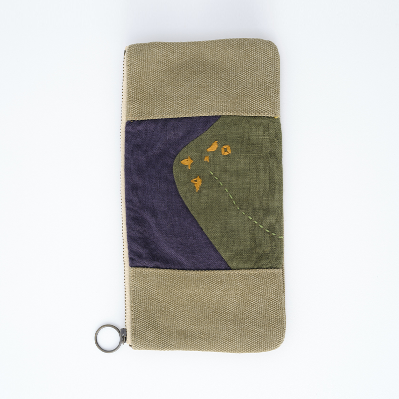 Teto Reve thorn narrative, retro design sense canvas pencil case, high sense relaxation small bag, four mountains of Nantong