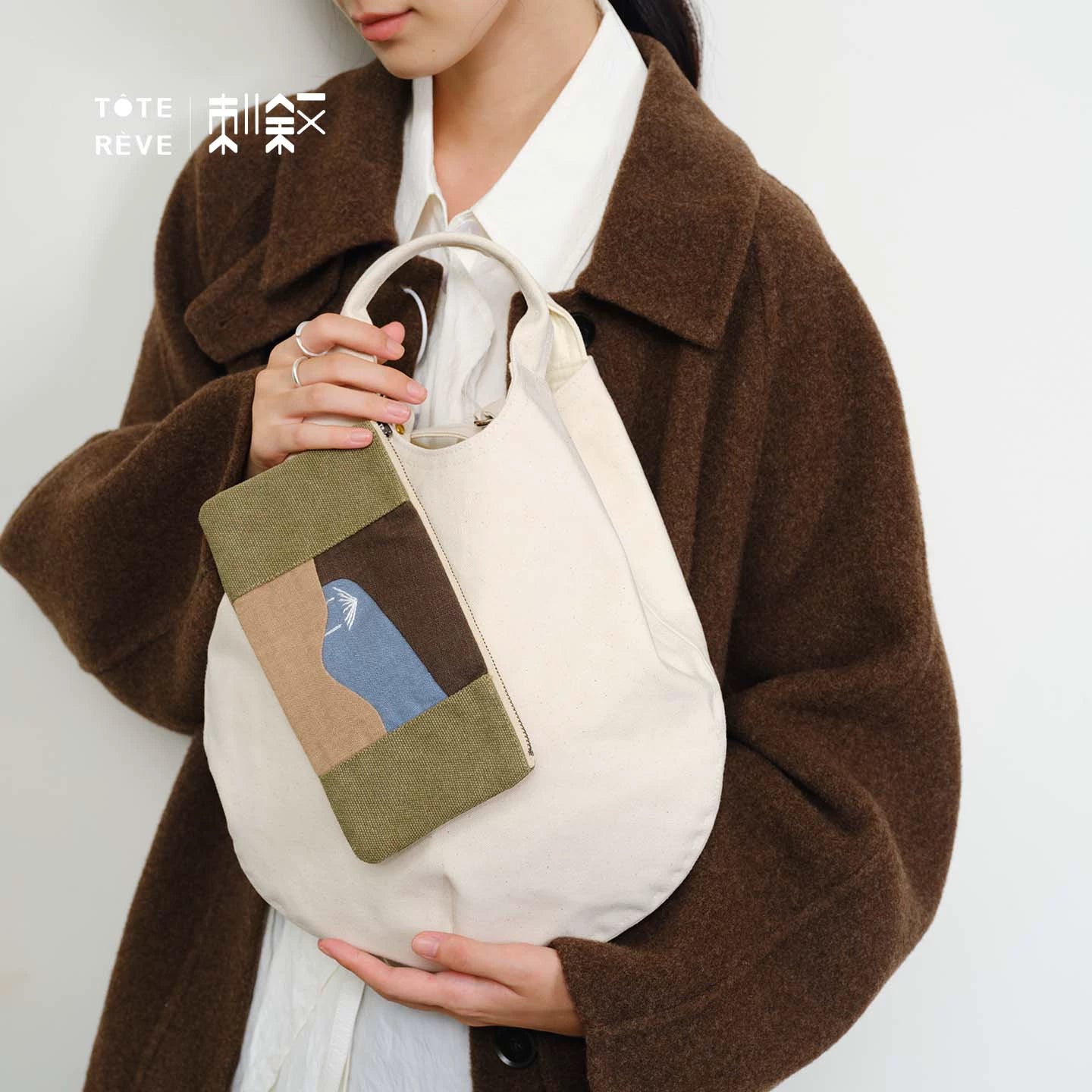 Teto Reve, designer canvas bag, simple temperament, relaxation, versatile egg bag