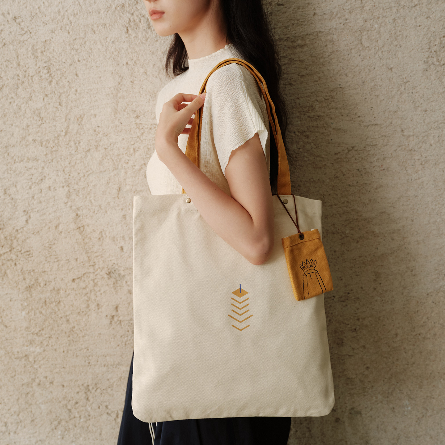 Teto Reve thorn narrative, retro high-end relaxation canvas bag versatile, Nantong's three towers contrasting color versatile