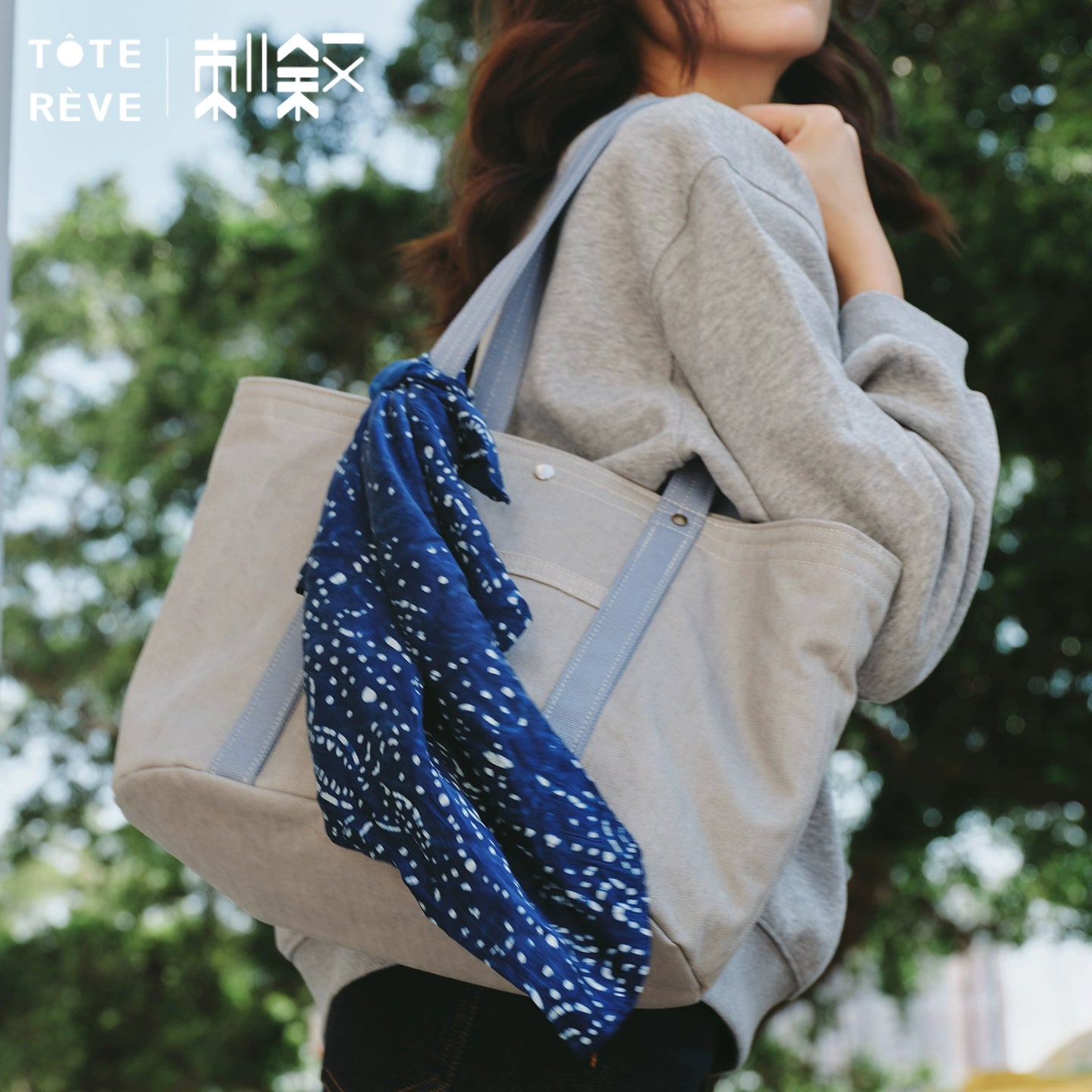 Teto Reve thorn narrative, temperament retro oval bottom tote bag designer canvas bag commuter leisure