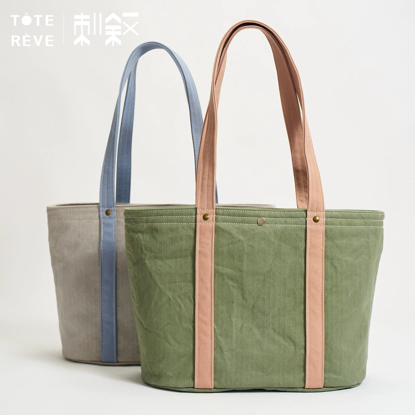 Teto Reve thorn narrative, temperament retro oval bottom tote bag designer canvas bag commuter leisure