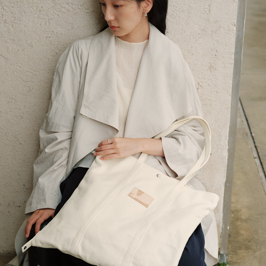 Teto Reve, casual canvas bag, commuter color contrast designer, high-end sense, large-capacity dual-purpose tote bag