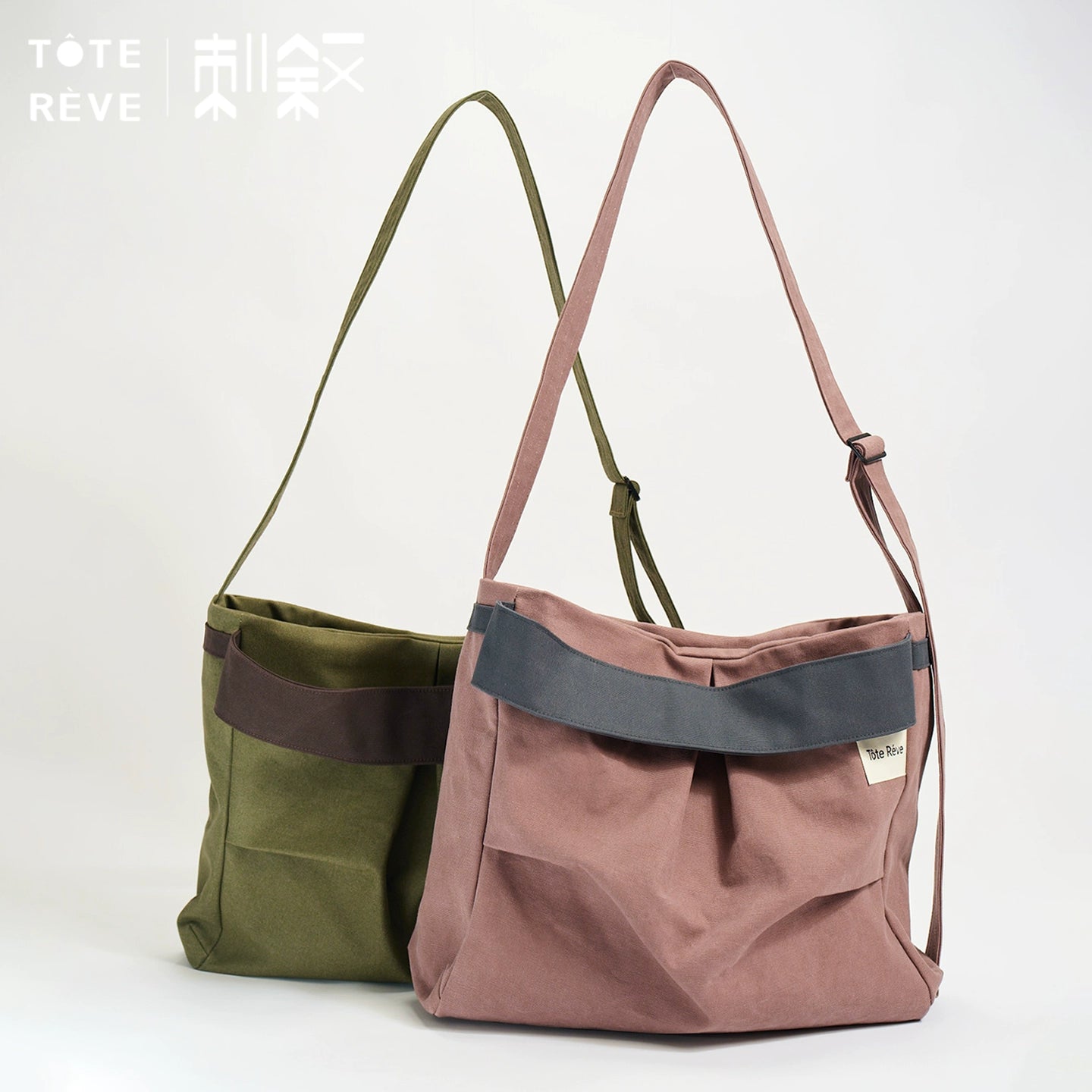 Teto Reve thorn narrative, temperament retro slack messenger bag designer canvas bag commute leisure