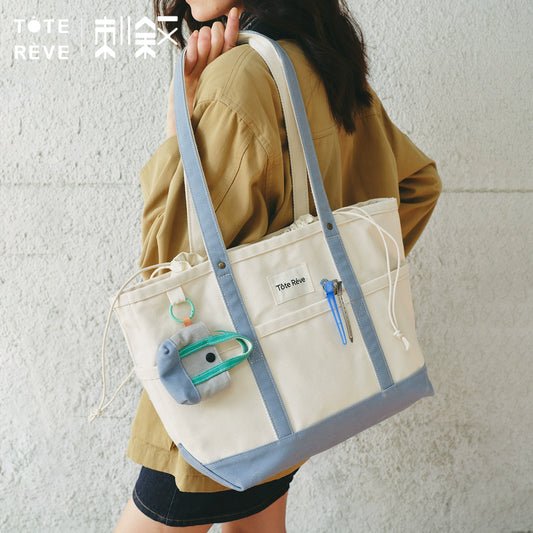 Teto Reve thorn narrative, temperament retro designer classic tote canvas bag, commuting relaxation