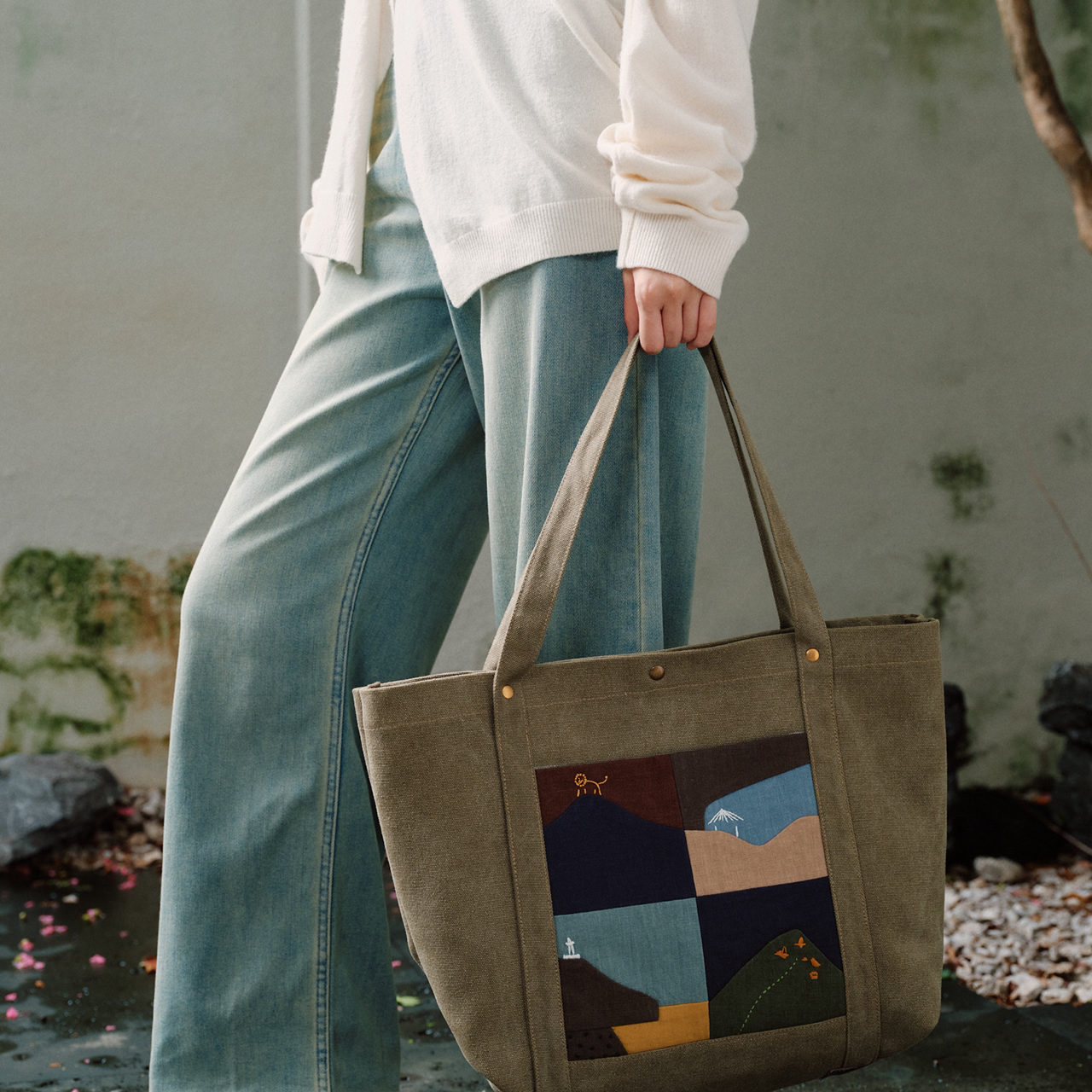 Teto Reve, artistic designer canvas bag, retro lazy premium bag, the four mountains of Nantong